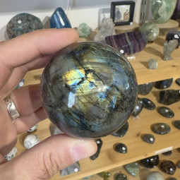 Sphère en Labradorite EXTRA de 63 mm de Diamètre