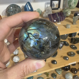 Sphère en Labradorite EXTRA de 63 mm de Diamètre