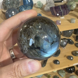 Sphère en Labradorite EXTRA de 63 mm de Diamètre