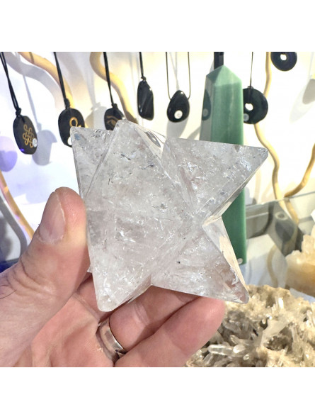 Merkaba en Cristal de Roche - 236 Grammes
