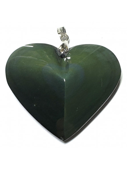 Pendentif Coeur en Obsidienne Oeil Céleste - 38mm