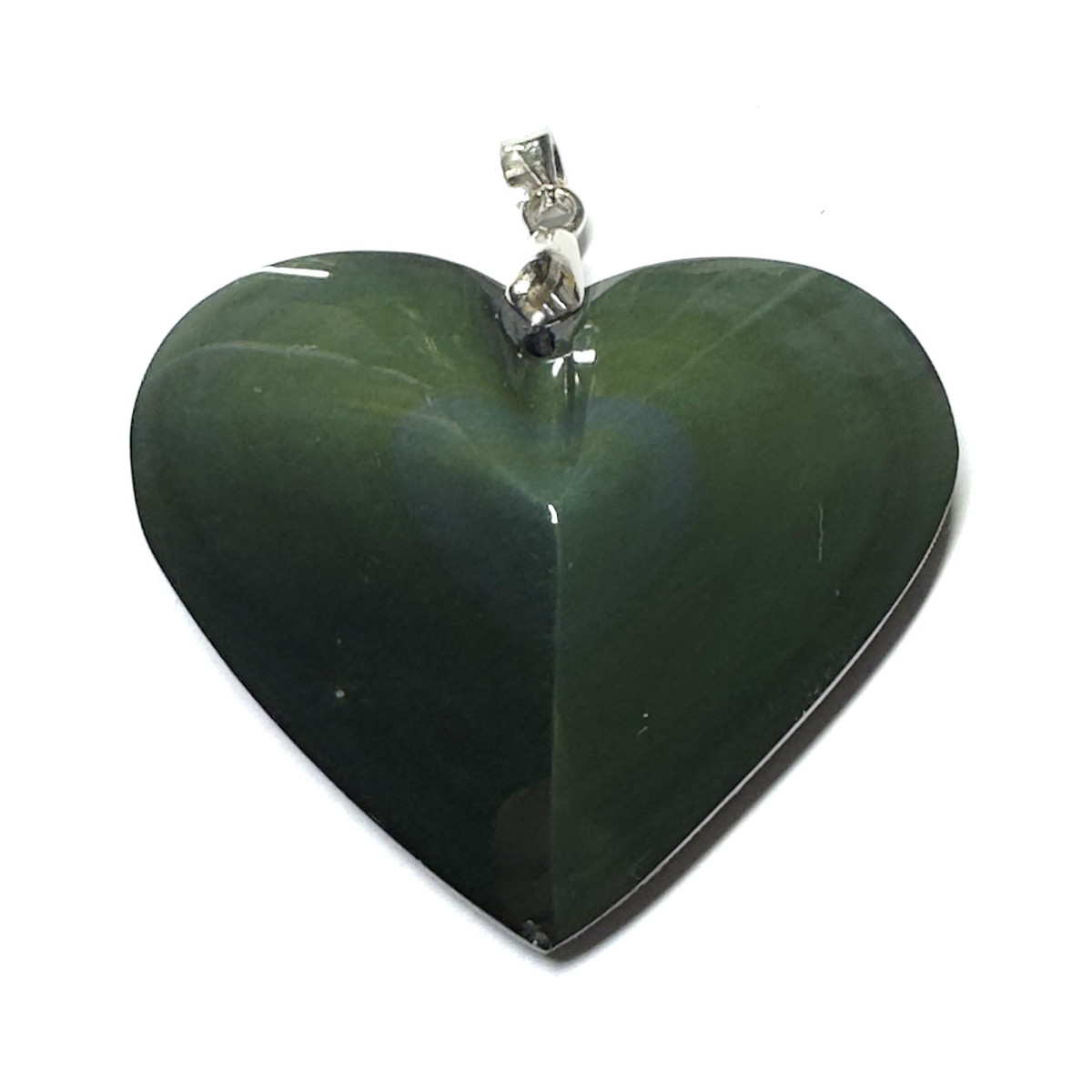 Pendentif Coeur en Obsidienne Oeil Céleste - 38mm