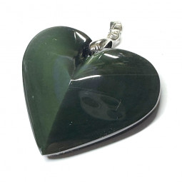 Pendentif Coeur en Obsidienne Oeil Céleste - 38mm