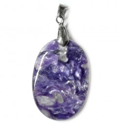 Pendentif Cabochon Ovale en Charoïte