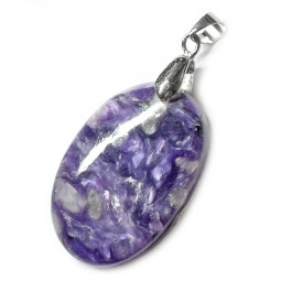 Pendentif Cabochon Ovale en Charoïte