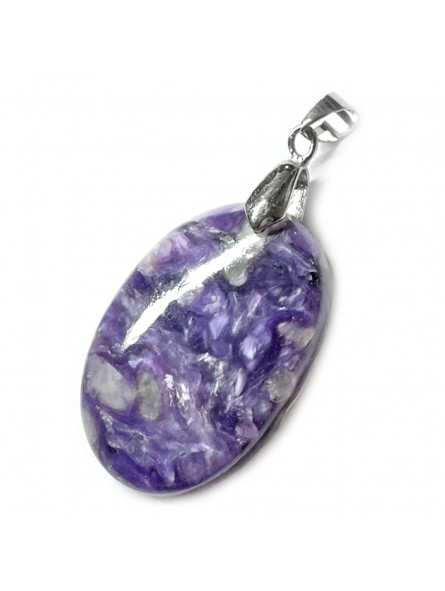 Pendentif Cabochon Ovale en Charoïte