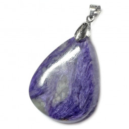 Pendentif Cabochon Goutte en Charoïte