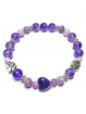 Bracelet Boules en Lépidolite Violette & Améthyste