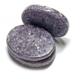 Galet Chakra de Lépidolite Violette