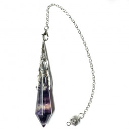 Pendule Vortex en Fluorite Violette