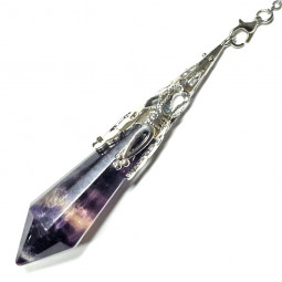 Pendule Vortex en Fluorite Violette
