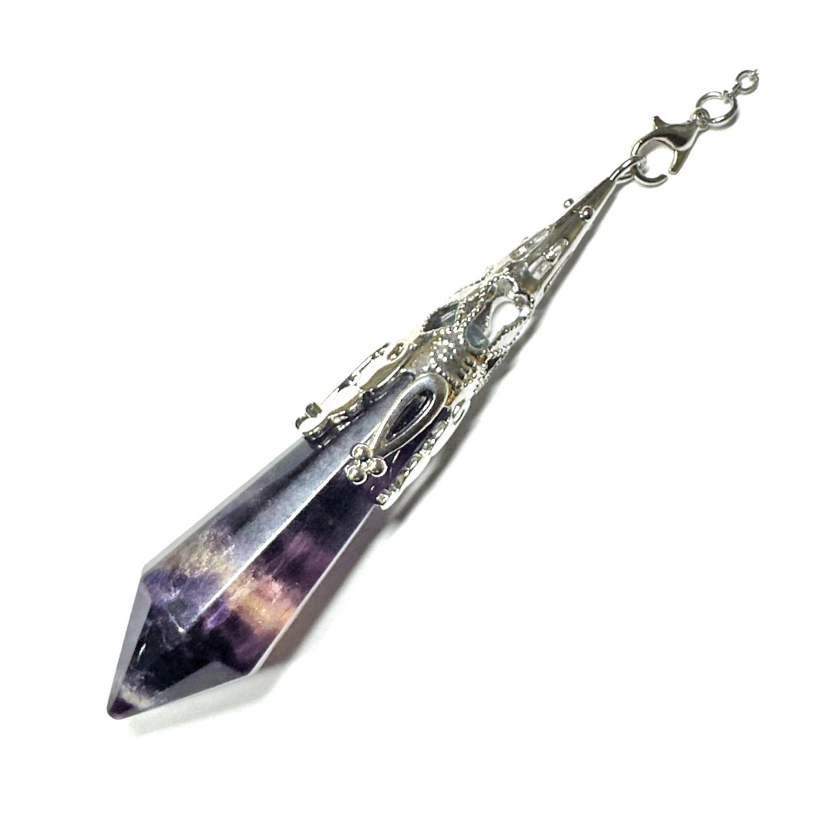 Pendule Vortex en Fluorite Violette