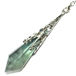 Pendule Vortex en Fluorite Verte
