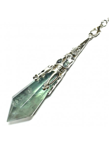 Pendule Vortex en Fluorite Verte