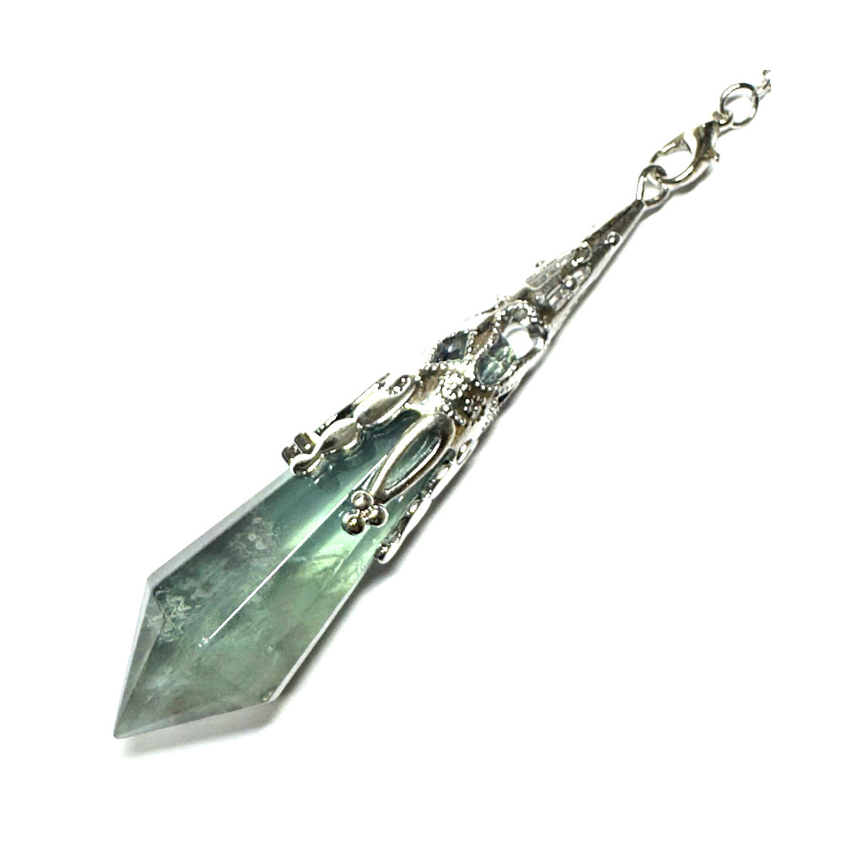 Pendule Vortex en Fluorite Verte