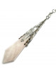 Pendule Vortex en Quartz Rose