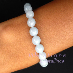 Bracelet Boules en Angélite