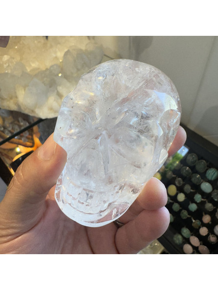 Crâne en Cristal de Roche - 8cm
