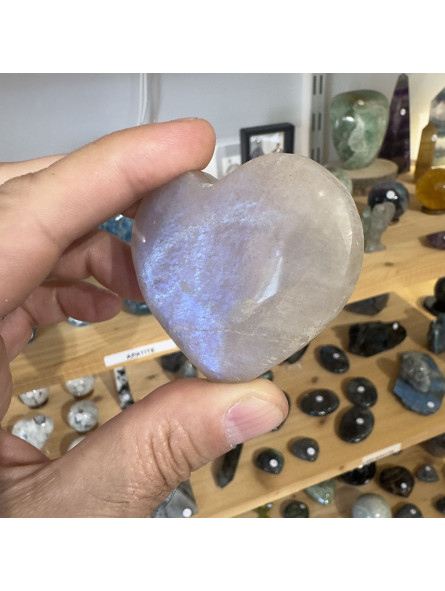 Coeur en Pierre de Lune - 100 grammes