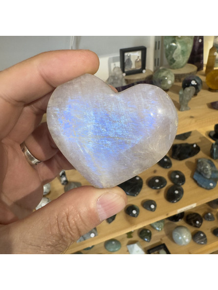 Coeur en Pierre de Lune - 100 grammes