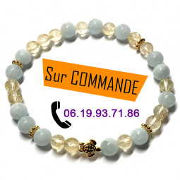 Bracelet en Aigue Marine &...