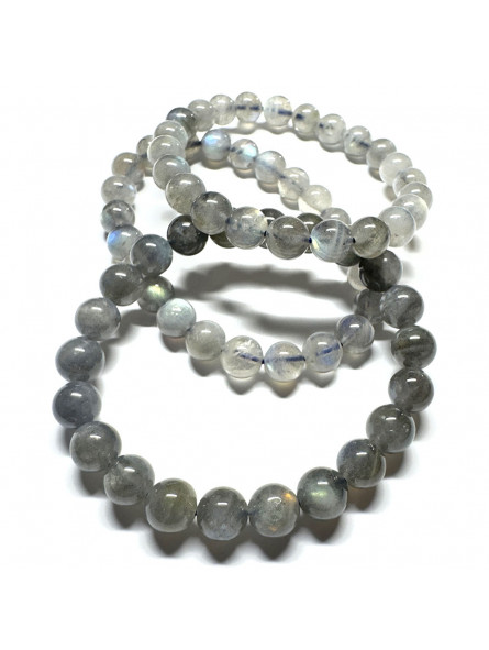 Bracelet en Labradorite Extra - Boules de 8mm