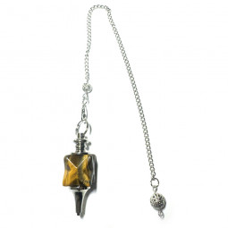 Pendule Merkaba en Oeil de Tigre