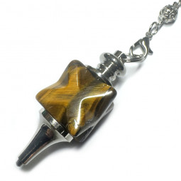 Pendule Merkaba en Oeil de Tigre