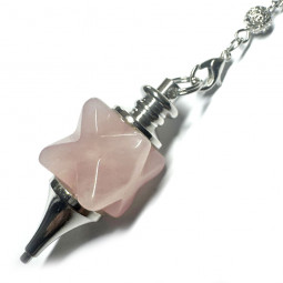 Pendule Merkaba en Quartz Rose
