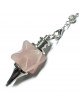 Pendule Merkaba en Quartz Rose