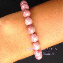 Bracelet Boules en Rhodonite