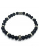 Bracelet boules Mixte en Basalte & Howlite