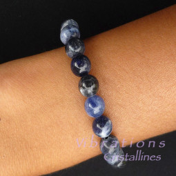 Bracelet Boules en Sodalite - 8 mm