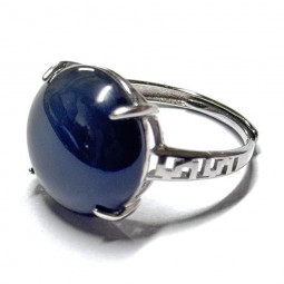 Bague Obsidienne Oeil Céleste en Argent 925