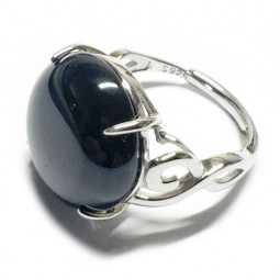 Bague Obsidienne Oeil Céleste en Argent 925