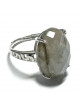 Bague Labradorite Facettée Ovale en Argent 925