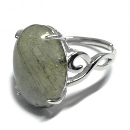 Bague Labradorite Ovale en Argent 925