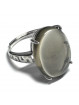 Bague Quartz Fumé Ovale en Argent 925