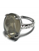 Bague Quartz Fumé Ovale en Argent 925