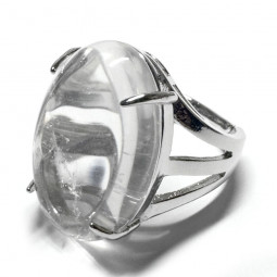 Bague Ovale en Cristal de Roche