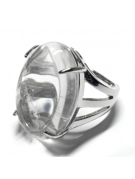 Bague Ovale en Cristal de Roche