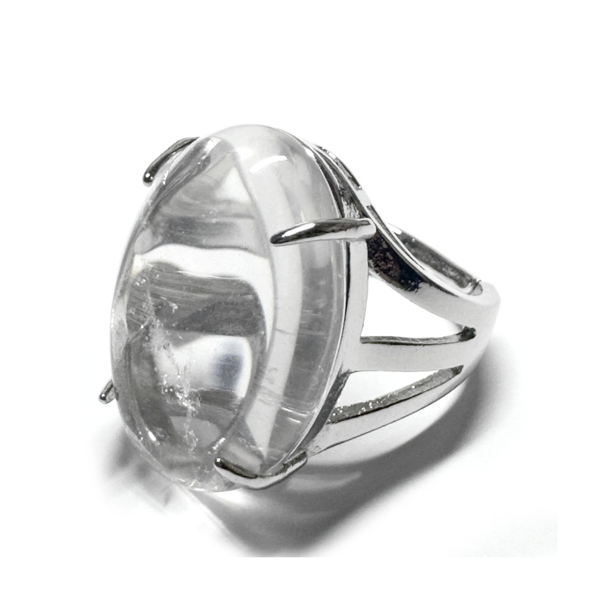 Bague Ovale en Cristal de Roche