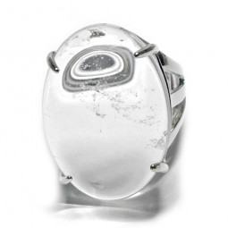 Bague Ovale en Cristal de Roche