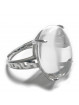 Bague Cristal de Roche Ovale en Argent 925