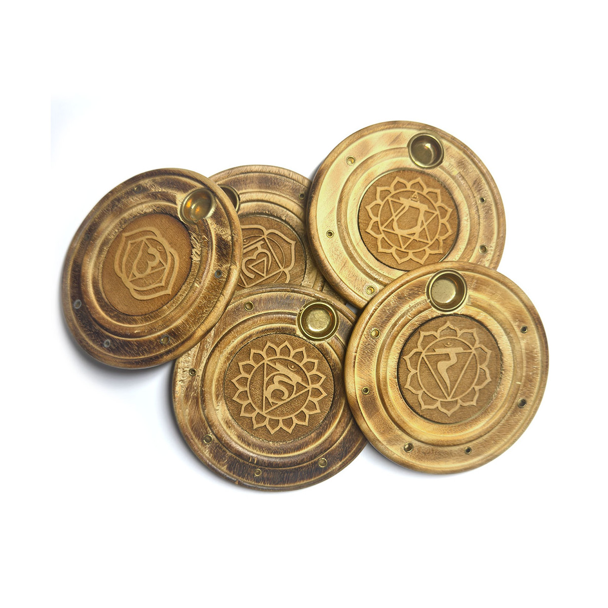 Porte Encens Chakra en Bois