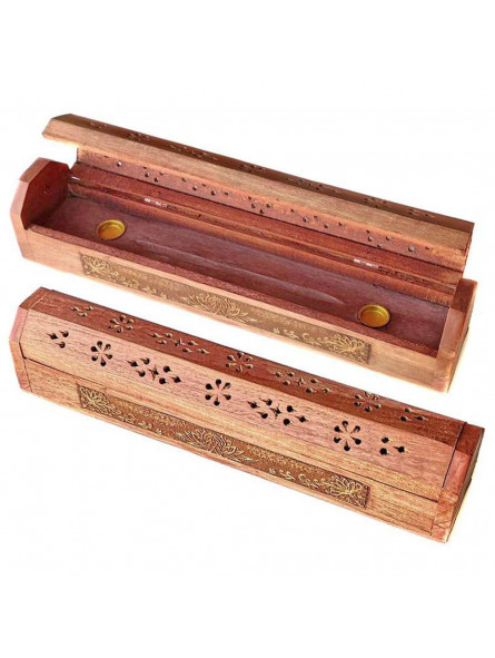 Porte Encens en Bois Avec Fleur de lotus