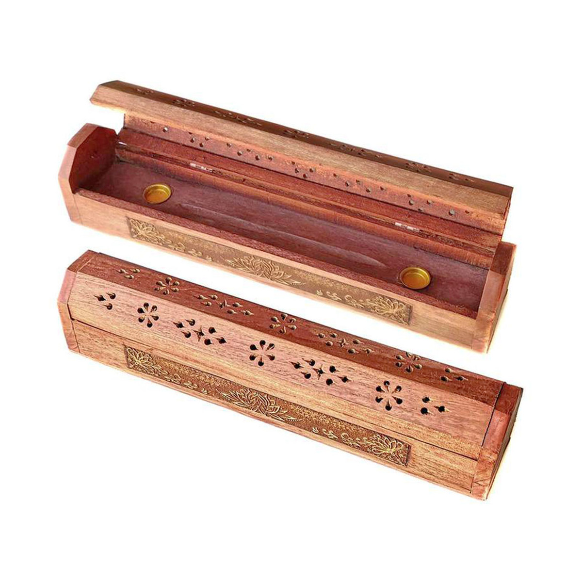 Porte Encens en Bois Avec Fleur de lotus