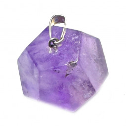 Pendentif Dodécaèdre en Améthyste