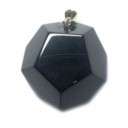 Pendentif Dodécaèdre en Quartz Fumé