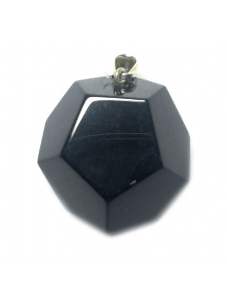 Pendentif Dodécaèdre en Quartz Fumé